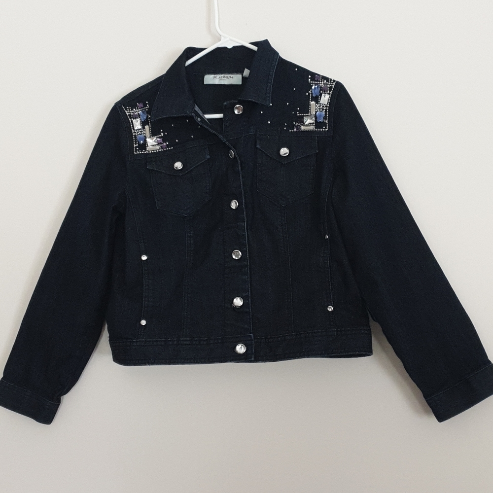 Chico's Bling Jean Jacket
